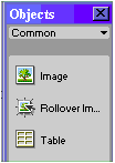 objects panel