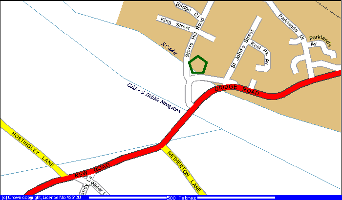 Map of Horbury Bridge C of E Junior and Infants School