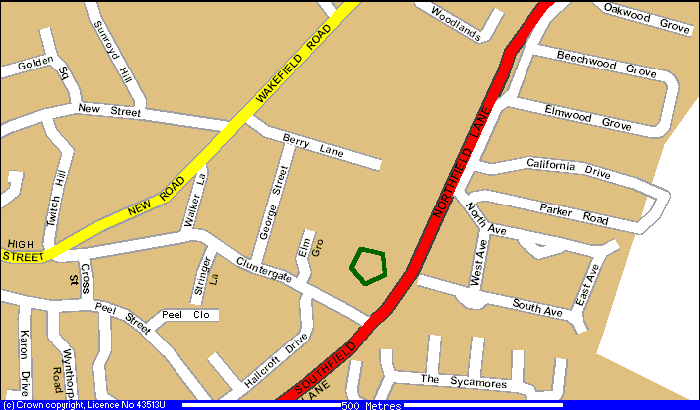 Map of Horbury Infant School