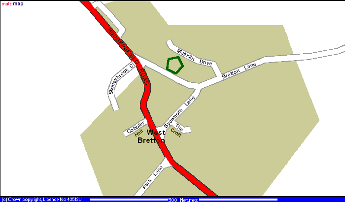 Map of West Bretton Junior and Infants School